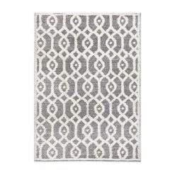 Moroccan Trellis High-Low Gray 5 ft. x 7 ft. Area Rug by World Rug Gallery