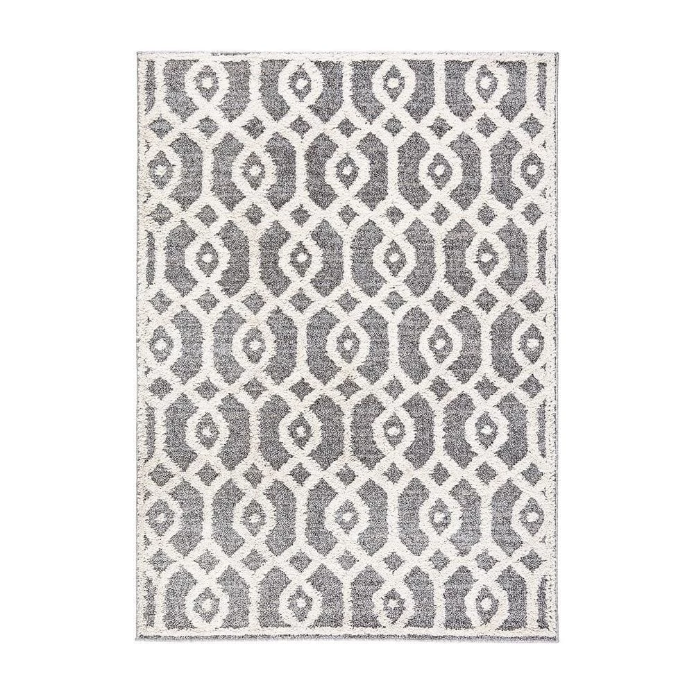 Moroccan Trellis High-Low Gray 5 ft. x 7 ft. Area Rug by World Rug Gallery 1 Moroccan Trellis High-Low Gray 5 ft. x 7 ft. Area Rug by World Rug Gallery
