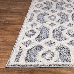 Moroccan Trellis High-Low Gray 5 ft. x 7 ft. Area Rug by World Rug Gallery 16 Moroccan Trellis High-Low Gray 5 ft. x 7 ft. Area Rug by World Rug Gallery -Shaw stor online gray world rug gallery area rugs 4024gray5x7 fa 1000
