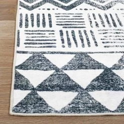 Gray 2 ft. x 7 ft. Bohemian Geometric Machine Washable Runner Rug by World Rug Gallery -Shaw stor online gray world rug gallery area rugs 7017gray2x7 1f 1000