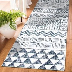 Gray 2 ft. x 7 ft. Bohemian Geometric Machine Washable Runner Rug by World Rug Gallery -Shaw stor online gray world rug gallery area rugs 7017gray2x7 31 1000