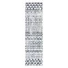 Gray 2 ft. x 7 ft. Bohemian Geometric Machine Washable Runner Rug by World Rug Gallery