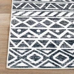 Gray 2 ft. x 7 ft. Contemporary Distressed Geometric Machine Washable Runner Rug by World Rug Gallery 12 Gray 2 ft. x 7 ft. Contemporary Distressed Geometric Machine Washable Runner Rug by World Rug Gallery -Shaw stor online gray world rug gallery area rugs 7019gray2x7 1f 1000