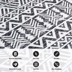 Gray 2 ft. x 7 ft. Contemporary Distressed Geometric Machine Washable Runner Rug by World Rug Gallery 11 Gray 2 ft. x 7 ft. Contemporary Distressed Geometric Machine Washable Runner Rug by World Rug Gallery -Shaw stor online gray world rug gallery area rugs 7019gray2x7 4f 1000