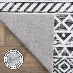 Gray 2 ft. x 7 ft. Contemporary Distressed Geometric Machine Washable Runner Rug by World Rug Gallery 9 Gray 2 ft. x 7 ft. Contemporary Distressed Geometric Machine Washable Runner Rug by World Rug Gallery -Shaw stor online gray world rug gallery area rugs 7019gray2x7 66 1000