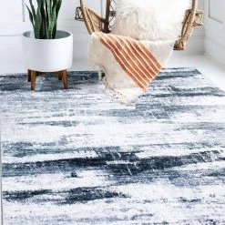 Gray 7 ft. 10 in. x 10 ft. Distressed Abstract Machine Washable Area Rug by World Rug Gallery -Shaw stor online gray world rug gallery area rugs 7020gray8x10 44 1000