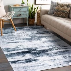 Gray 7 ft. 10 in. x 10 ft. Distressed Abstract Machine Washable Area Rug by World Rug Gallery -Shaw stor online gray world rug gallery area rugs 7020gray8x10 c3 1000