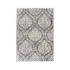 Distressed Floral Damask Bohemian Gray 5 ft. x 7 ft. Area Rug by World Rug Gallery
