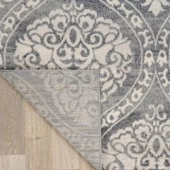 Distressed Floral Damask Bohemian Gray 5 ft. x 7 ft. Area Rug by World Rug Gallery -Shaw stor online gray world rug gallery area rugs 702gray5x7 66 1000