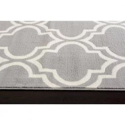 Modern Moroccan Trellis Gray 8 ft. x 9 ft. Area Rug by World Rug Gallery -Shaw stor online gray world rug gallery area rugs 9101 gray 7 6 x 9 5 1d 1000