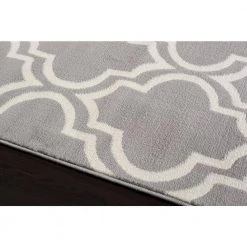 Modern Moroccan Trellis Gray 8 ft. x 9 ft. Area Rug by World Rug Gallery -Shaw stor online gray world rug gallery area rugs 9101 gray 7 6 x 9 5 66 1000