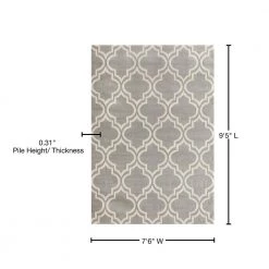 Modern Moroccan Trellis Gray 8 ft. x 9 ft. Area Rug by World Rug Gallery -Shaw stor online gray world rug gallery area rugs 9101 gray 7 6 x 9 5 76 1000