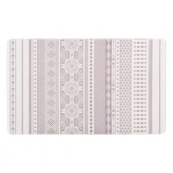 Geometric Boho Gray 18 in. x 30 in. Anti-Fatigue Standing Mat by World Rug Gallery