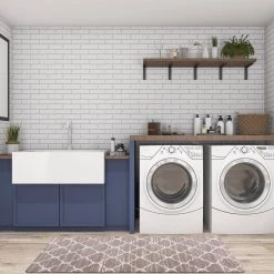 Distressed Moroccan Gray 18 in. x 47 in. Anti-Fatigue Standing Mat by World Rug Gallery -Shaw stor online gray world rug gallery kitchen mats 1009gray18x47 4f 1000