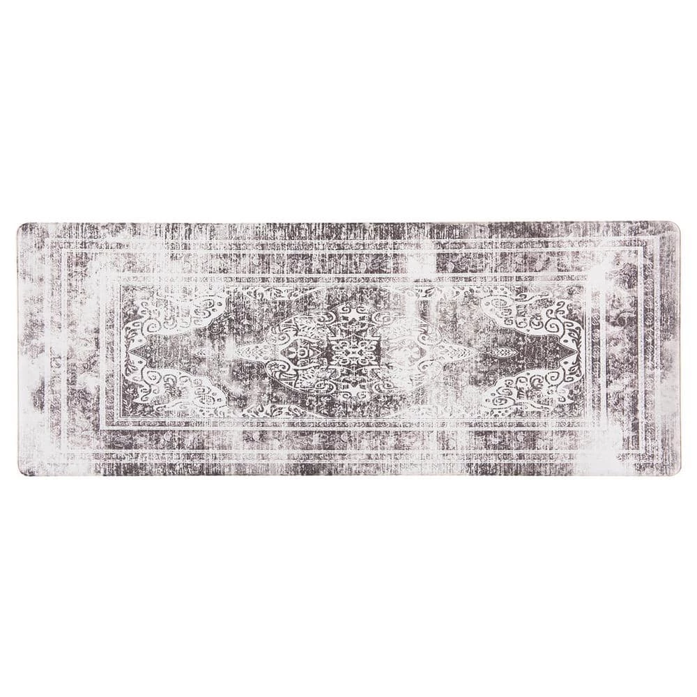 Distressed Traditional Gray 18"x47" Anti-Fatigue Standing Mat by World Rug Gallery 1 Distressed Traditional Gray 18"x47" Anti-Fatigue Standing Mat by World Rug Gallery