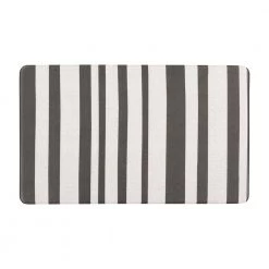 Contemporary Striped Gray 18 in. x 30 in. Anti-Fatigue Standing Mat by World Rug Gallery