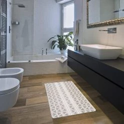 Boho Geometric Gray 18 in. x 30 in. Anti-Fatigue Standing Mat by World Rug Gallery -Shaw stor online gray world rug gallery kitchen mats 1019gray18x30 1f 1000