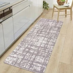 Contemporary Abstract Gray 18 in. x 47 in. Anti-Fatigue Standing Mat by World Rug Gallery -Shaw stor online gray world rug gallery kitchen mats 1021gray18x47 31 1000