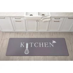 Kitchen Gray 18"x47" Anti-Fatigue Standing Mat by World Rug Gallery -Shaw stor online gray world rug gallery kitchen mats 1030gray18x47 4f 1000