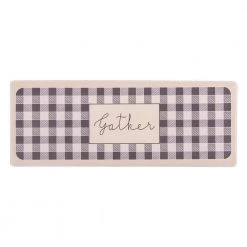 Gather Plaid Gray 18"x47" Anti-Fatigue Standing Mat by World Rug Gallery