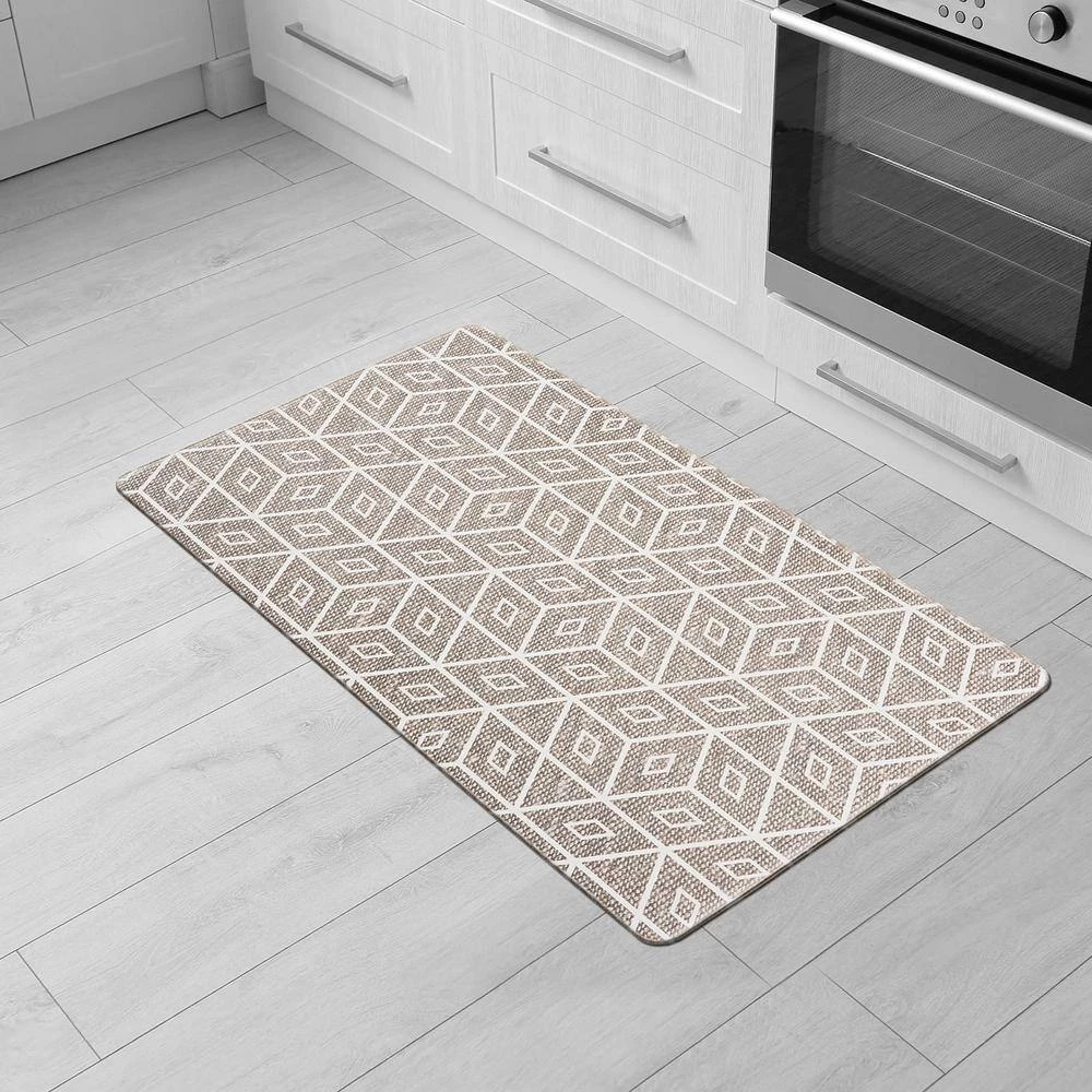 Modern Geometric Gray 18 in. x 30 in. Anti-Fatigue Standing Mat by World Rug Gallery 6 Modern Geometric Gray 18 in. x 30 in. Anti-Fatigue Standing Mat by World Rug Gallery - Image 6