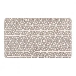Modern Geometric Gray 18 in. x 30 in. Anti-Fatigue Standing Mat by World Rug Gallery