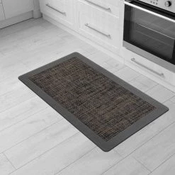 Textline Gray 18 in. x 30 in. Anti-Fatigue Standing Mat by World Rug Gallery -Shaw stor online gray world rug gallery kitchen mats 1040gray18x30 31 1000