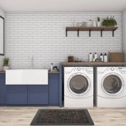 Textline Gray 18 in. x 30 in. Anti-Fatigue Standing Mat by World Rug Gallery -Shaw stor online gray world rug gallery kitchen mats 1040gray18x30 4f 1000