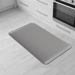 Solid Gray 17"x60" Anti-Fatigue Standing Mat by World Rug Gallery -Shaw stor online gray world rug gallery kitchen mats 1043gray17x60 31 1000