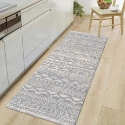 Gray Distressed Boho 18 in. x 47 in. Anti Fatigue Standing Mat by World Rug Gallery -Shaw stor online gray world rug gallery kitchen mats 789gray18x47 31 1000