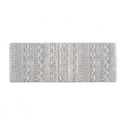 Gray Distressed Boho 18 in. x 47 in. Anti Fatigue Standing Mat by World Rug Gallery