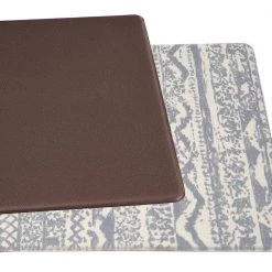 Gray Distressed Boho 18 in. x 47 in. Anti Fatigue Standing Mat by World Rug Gallery -Shaw stor online gray world rug gallery kitchen mats 789gray18x47 66 1000