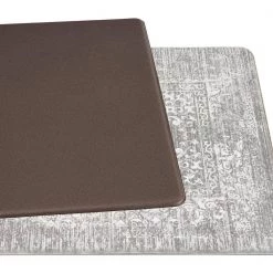 Gray Distressed Traditional Vintage Design 18 in. x 47 in. Anti Fatigue Standing Mat by World Rug Gallery -Shaw stor online gray world rug gallery kitchen mats 811gray18x47 66 1000