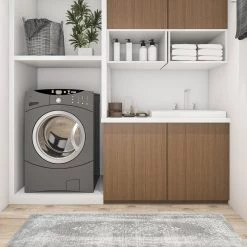 Gray Distressed Traditional Vintage Design 18 in. x 47 in. Anti Fatigue Standing Mat by World Rug Gallery -Shaw stor online gray world rug gallery kitchen mats 811gray18x47 c3 1000