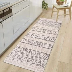 Gray Geometric Bohemian Design 18 in. x 47 in. Anti Fatigue Standing Mat by World Rug Gallery -Shaw stor online gray world rug gallery kitchen mats 814gray18x47 31 1000