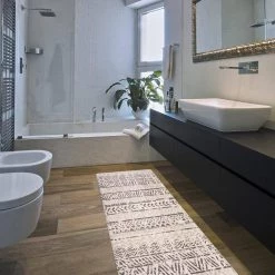 Gray Geometric Bohemian Design 18 in. x 47 in. Anti Fatigue Standing Mat by World Rug Gallery -Shaw stor online gray world rug gallery kitchen mats 814gray18x47 4f 1000