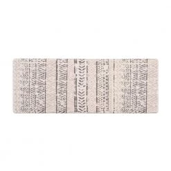 Gray Geometric Bohemian Design 18 in. x 47 in. Anti Fatigue Standing Mat by World Rug Gallery