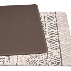 Gray Geometric Bohemian Design 18 in. x 47 in. Anti Fatigue Standing Mat by World Rug Gallery -Shaw stor online gray world rug gallery kitchen mats 814gray18x47 66 1000