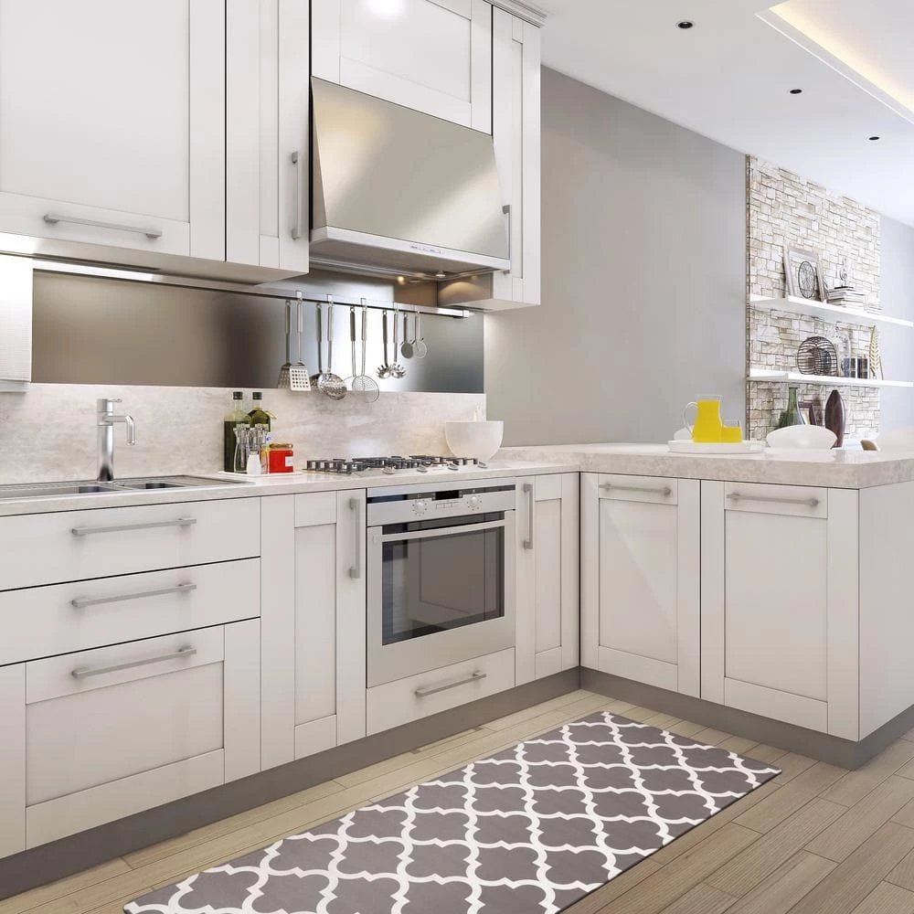 Moroccan 18 in. X 47 in. Gray Anti-Fatigue Mat by World Rug Gallery 6 Moroccan 18 in. X 47 in. Gray Anti-Fatigue Mat by World Rug Gallery - Image 6