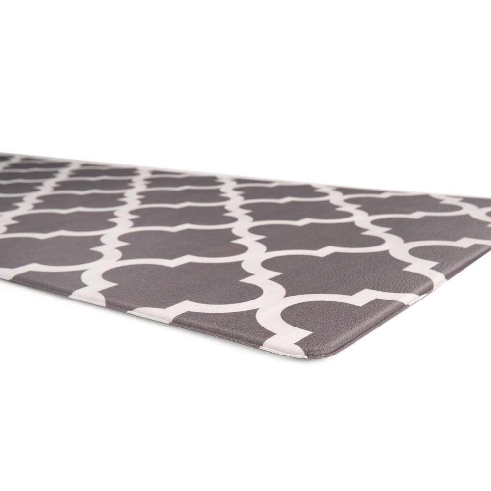 Moroccan 18 in. X 47 in. Gray Anti-Fatigue Mat by World Rug Gallery 2 Moroccan 18 in. X 47 in. Gray Anti-Fatigue Mat by World Rug Gallery - Image 2