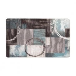 Gray 18 in. x 30 in. Contemporary Abstract Circles Anti Fatigue Standing Mat by World Rug Gallery