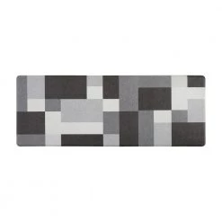 Gray 18 in. x 47 in. Modern Boxes Design Anti Fatigue Standing Mat by World Rug Gallery