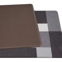 Gray 18 in. x 47 in. Modern Boxes Design Anti Fatigue Standing Mat by World Rug Gallery -Shaw stor online gray world rug gallery kitchen mats 998gray18x47 66 1000