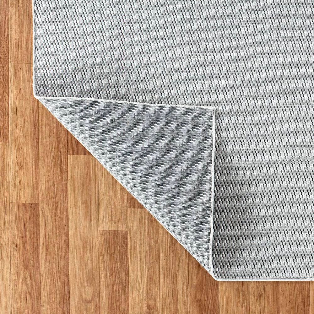Gray 7 ft. 10 in. x 10 ft. Solid Flatweave Indoor/Outdoor Area Rug by World Rug Gallery 4 Gray 7 ft. 10 in. x 10 ft. Solid Flatweave Indoor/Outdoor Area Rug by World Rug Gallery - Image 4