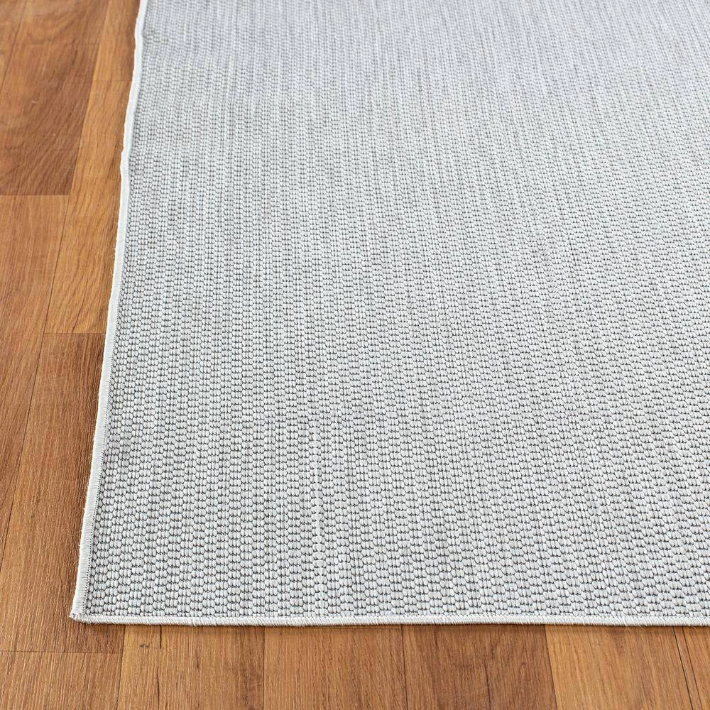 Gray 7 ft. 10 in. x 10 ft. Solid Flatweave Indoor/Outdoor Area Rug by World Rug Gallery 2 Gray 7 ft. 10 in. x 10 ft. Solid Flatweave Indoor/Outdoor Area Rug by World Rug Gallery - Image 2