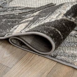 Gray 7 ft. 10 in. x 10 ft. Floral Leaves Indoor/Outdoor Area Rug by World Rug Gallery -Shaw stor online gray world rug gallery outdoor rugs 8012gray8x10 44 1000