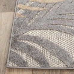 Gray 5 ft. x 7 ft. Contemporary Tropical Large Floral Indoor/Outdoor Area Rug by World Rug Gallery -Shaw stor online gray world rug gallery outdoor rugs 8013gray5x7 fa 1000