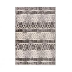 Gray 7 ft. 10 in. x 10 ft. Distressed Geometric Indoor/Outdoor Area Rug by World Rug Gallery