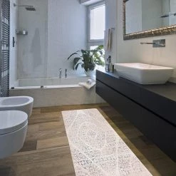 Distressed Boho Ivory 18 in. x 47 in. Anti-Fatigue Standing Mat by World Rug Gallery -Shaw stor online ivory world rug gallery kitchen mats 1006ivory18x47 1f 1000