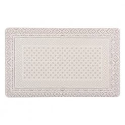 Bordered Bohemian Ivory 18 in. x 30 in. Anti-Fatigue Standing Mat by World Rug Gallery
